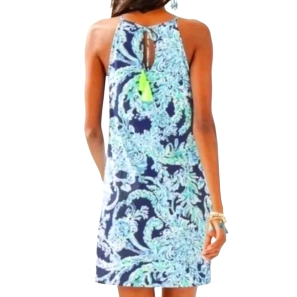 Lilly Pulitzer Margot Swing Dress In High Tide Scuba - Picture 2 of 9